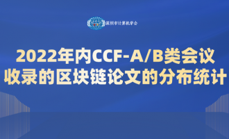 2022年内CCF-A/B类会议收录的区块链论文的分布统计